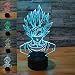 SUPERNIUDB 3D Super Saiyan God Goku Action Figures Night Light Night Light Acrylic 3D LED USB 7 Color Change LED Table Lamp Xmas Toy Gift