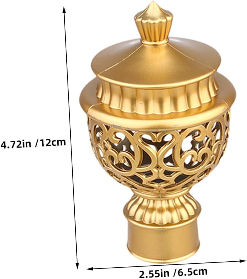BESTYASH 12pcs Plastic Curtain Rod Finials Decorative Roman Rod End Caps for Modern Drapery Pole Easy Installation Plastic Elegant Design for Home Window Decor