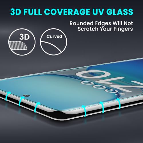 Image of ArmourPro Matte UV Tempered Glass for IQOO Z10R and IQOO Z10, 2 Pack | Anti-Glare Curved Screen Protector, 9H Scratch Resistant, Fingerprint Compatible, Case-Friendly