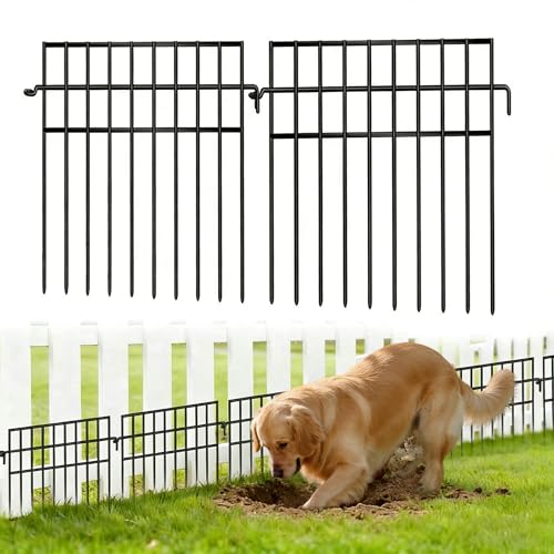 FOKEP Tier-Absperrzaun, 14 Paneele, keine Grabenzäune, 33 cm (H)...