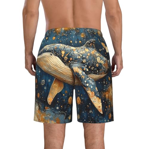 Men's Swim Trunks Bathing Suit Quick Dry Beach Board Shorts - Whale Art3