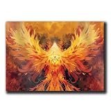 Phoenix Poster Art Print, Firework Graffiti Phoenix Picture, Beautiful Abstract Firebird Wall Art, Spray Paint Phoenix - Art Print, Bird Poster Wall Art, Wall Art Decor, Print