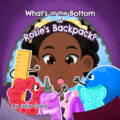Diseño de la portada del título What's at the Bottom of Rosie's Backpack?