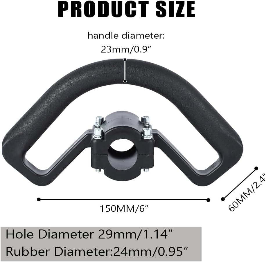Weed Eater Trimmer Handle Bar Handlebar Universal Loop Handle Bar Mounting Hardware Kit Trimmer Replacement Handle for Trimmer Garden Lawn Cutter Black (A) thumbnail