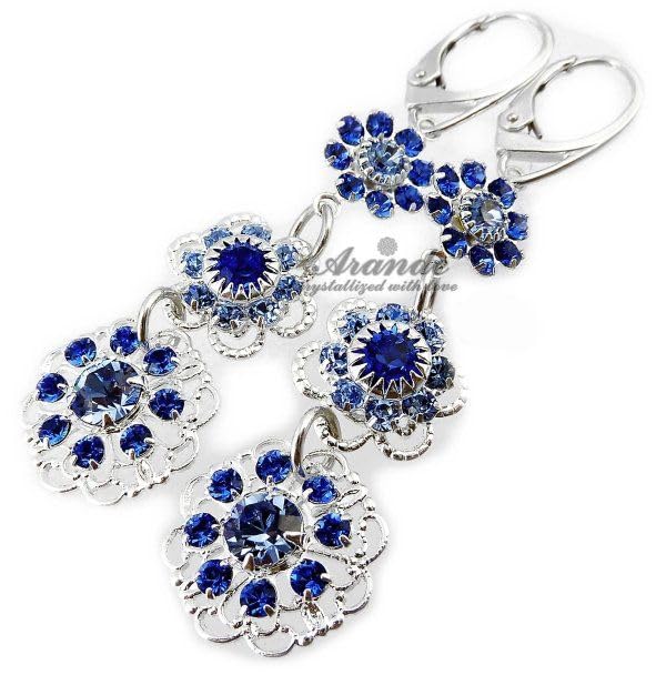 Boucles d'oreilles argent 925 Aqua Feel éclat cristal pur