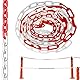 Absperrkette Rot Weiß, 15M 6mm Kunststoffkette Absperrung, Absperrkette Kunststoff Warnkette Plastikkette Kunststoff-Gliederkette zum Absperren von Flächen, Gut Sichtbar