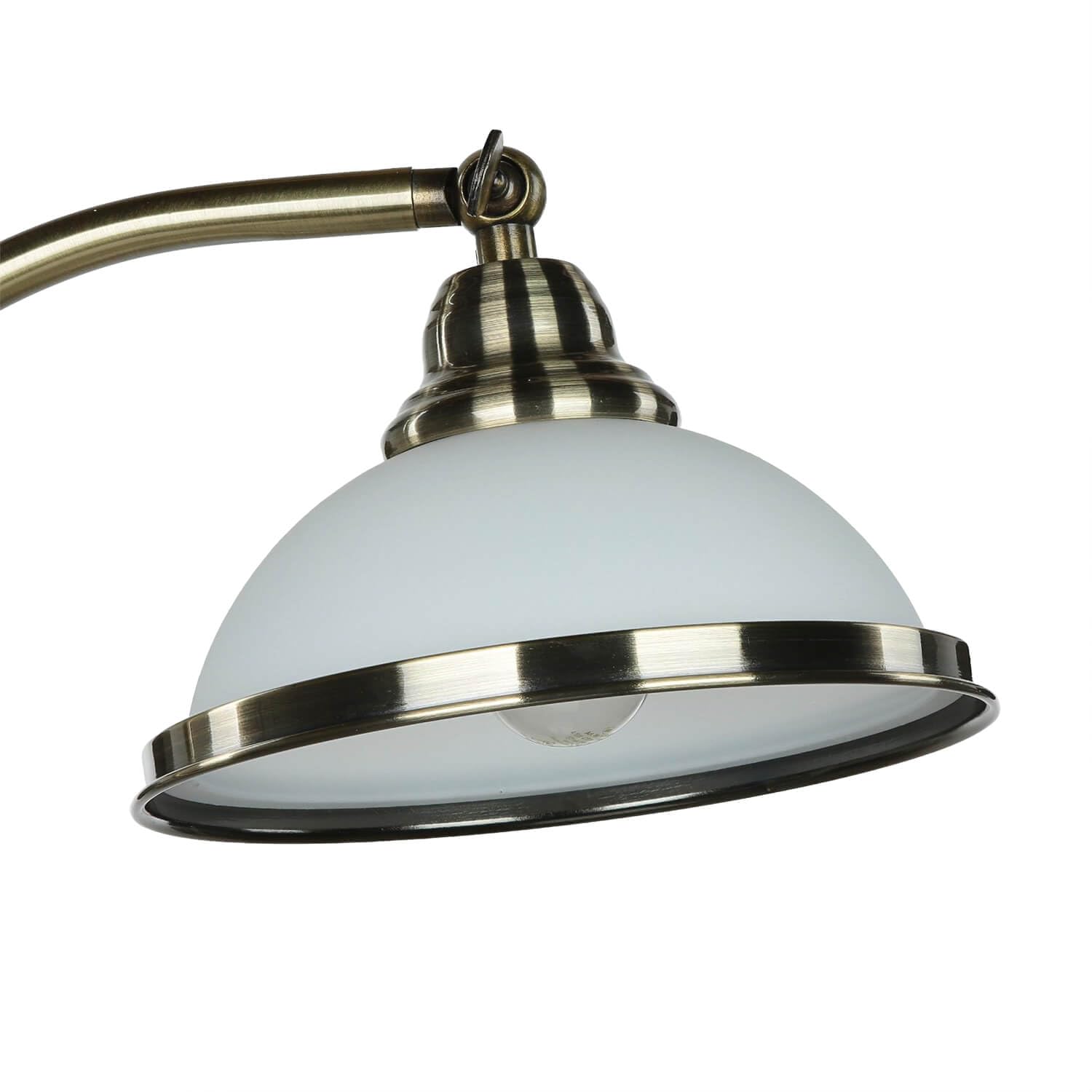 Licht-Erlebnisse Jugendstil Stehlampe Messing Antik – Elegante Stehlampe mit Kabelschalter – Klassische Stehleuchte Wohnzimmer – 159 cm – E27 – Leselampe Antik