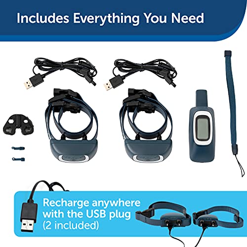Petsafe 900 Yard Remote Training Collar – 2 Dog Kit – Tone, Vibration & 15 Levels Of Safe & Humane Static Stimulation, Longest Range Option, Train Off Leash Dogs, Waterproof, Durable, Rechargeable #TOP5