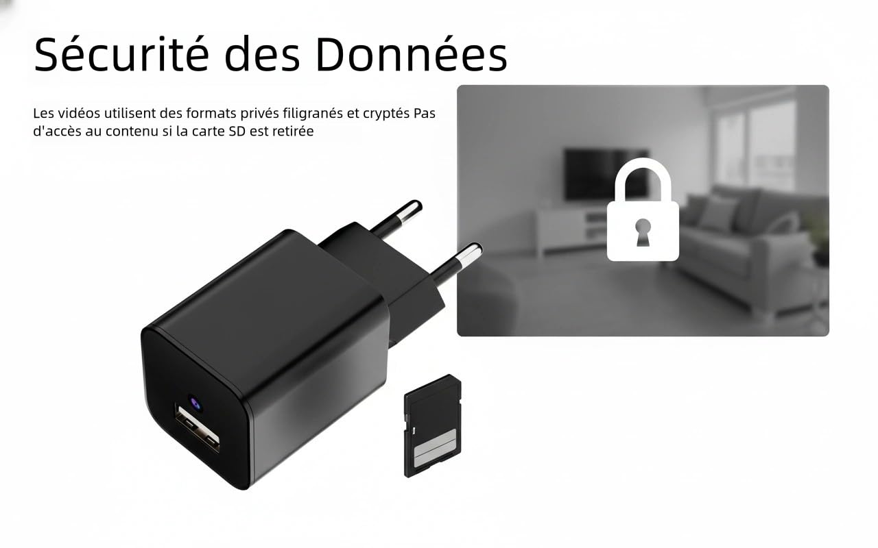 ULar Caméra de Prise Mini WiFi 1080p avec détection de Mouvement