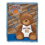 Northwest NBA New York Knicks Baby Woven Jacquard Tapestry Throw Blanket, 36' x 46', Half Court
