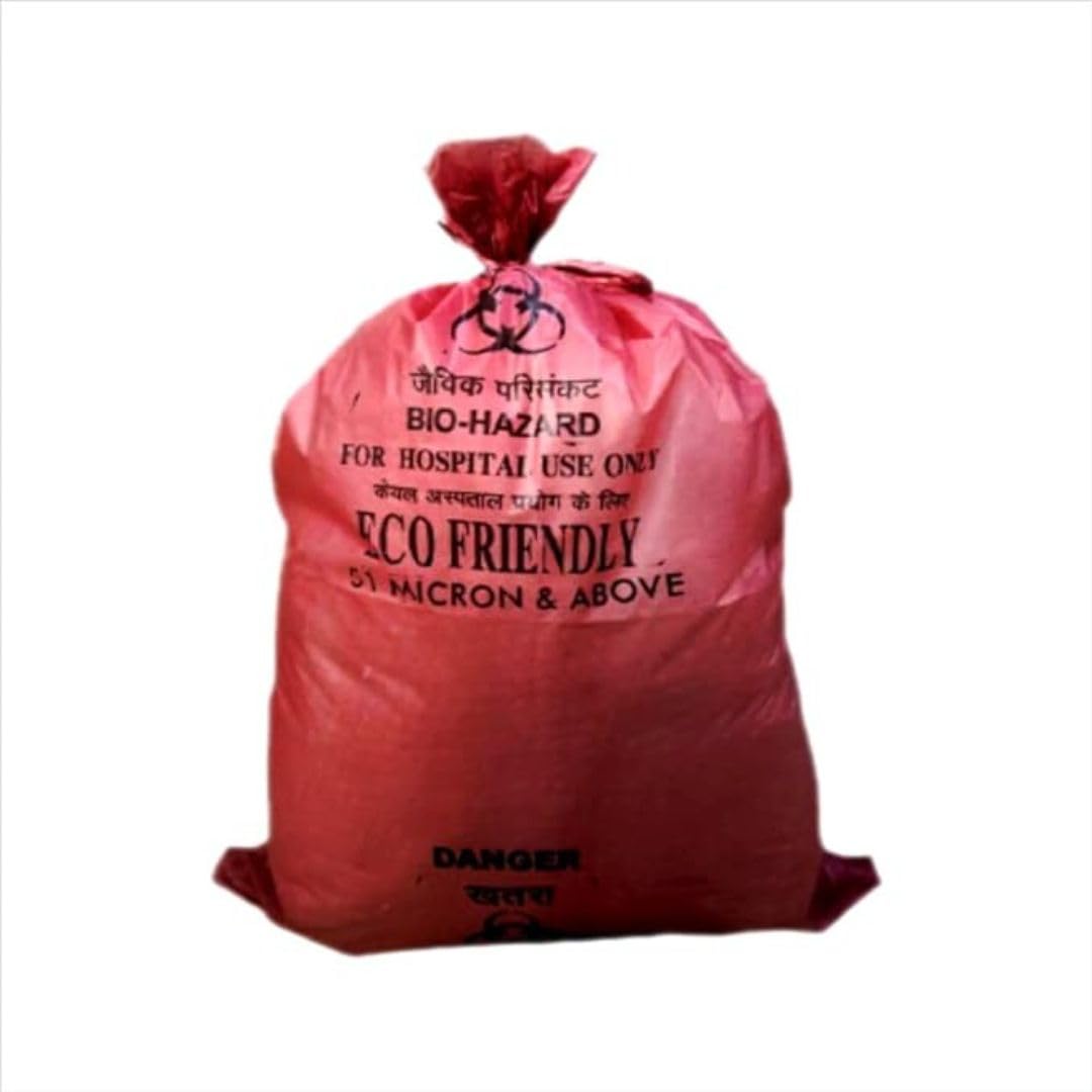 Biodegradable Polypropylene Garbage Bags,Red 20x24inch, BPA Free pack of 50pcs-image-40