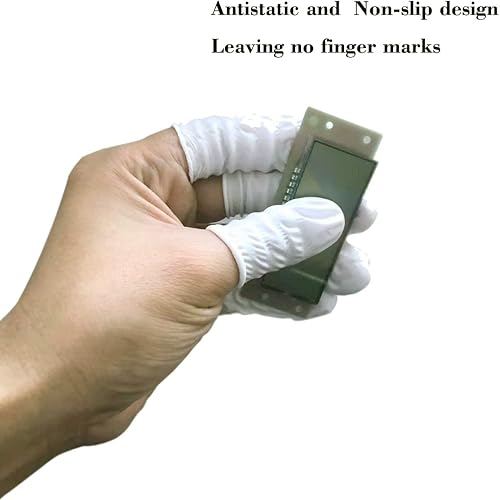 Miniatura 5 de Cunas de nitrilo desechables medianas, protectores de dedos antiestáticos, antialérgicos, adecuados para belleza, manicura, limpieza del hogar, 100