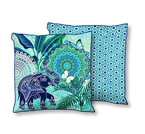 Coussin bleu HIP rembourré en polyester résistant lavable 48x48 - 2