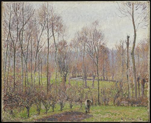 Poster Peupliers Gris Temps Eragny Pissarro grand format 60x90 pour art mural