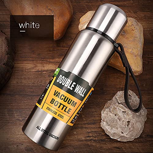 1000/1500ML roestvrijstalen thermoskan, herbruikbare waterfles, lekvrije siliconen handgreep voor buitensporten kamperen… - Image 3