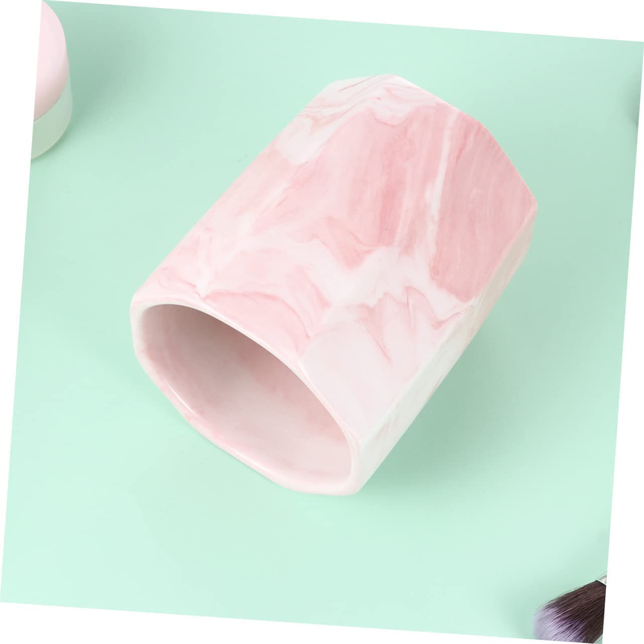 Porte-stylo Pot à crayons Fournitures de bureau Organisateur de stockage Porte-conteneurs Bureau Nordique Gris Fournitures Tasse de bureau Conteneur de stylo en céramique Bureau Cas d'école Décoration