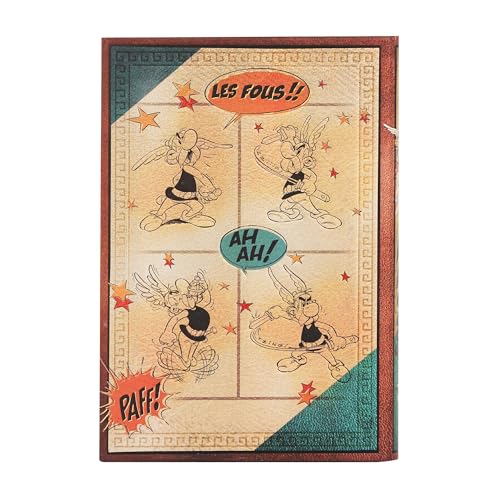 Paperblanks Agende 13 Mesi 2025, Asterix il Gallo, Midi, Orizzontale, Chiusura con Fascia Elastica - immagine 4
