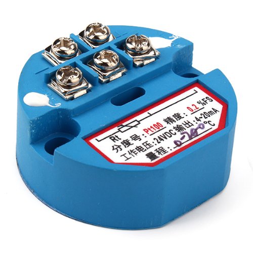 DC 24V RTD PT100 Temperature Sensor Transmitter Range 0 to 200°C Accuracy 0.2% FS