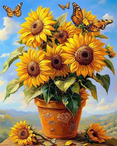 Kit de broderie de perles fleurs de tournesol à offrir pour un loisir créatif