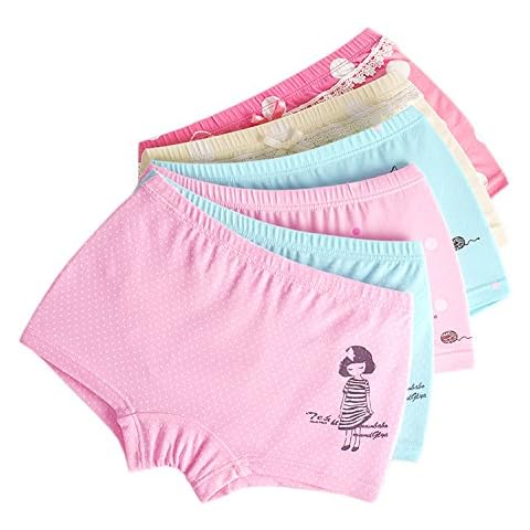 XPX Garment 6 Pack Little Girls Boyshorts Knicker Baby Girl Cotton Lovely Boxer Briefs Hipster Underwear 3-10 Years Cover