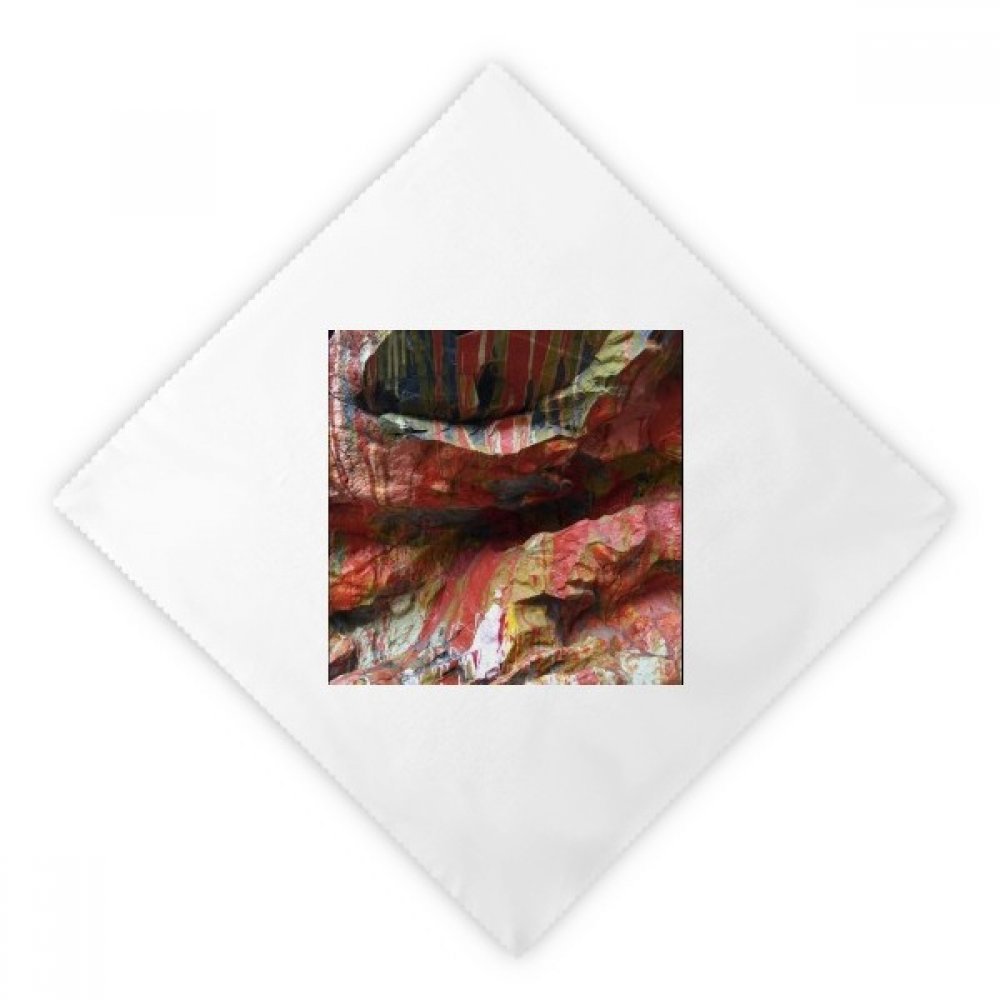 Serviettes en tissu anti-gaspillage réutilisables motif pierre pour repas sans papier