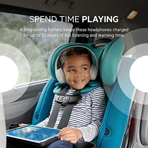 Belkin SoundForm Mini - Wireless Bluetooth Headphones for Kids with 30H Battery Life, 85dB Safe Volume Limit, Built-in Microphone - Kids On-Ear Earphones for iPhone, iPad, Fire Tablet & More - White - Image 5