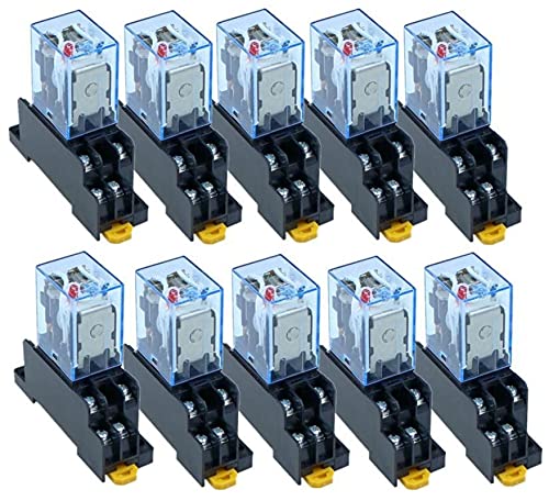 Relé electromecánico LY2NJ de 10A mini relé DPDT con zócalo para cuadro eléctrico