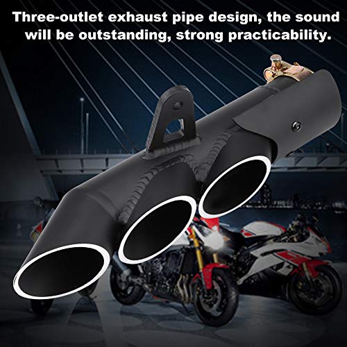 Rura wydechowa tłumika motocyklowego, motocykl trzy tłumik wydechowy rura wydechowa końcówka rury wydechowej uniwersalna dla YZF-R6