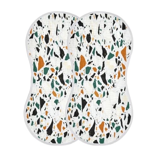 Kigai Tile Print Baby Burp Cloths Extra Soft and Absorbent Burping Rags Cotton Burping Clothes Baby Washcloths for Newborn Boys Girls - 1 Pack2