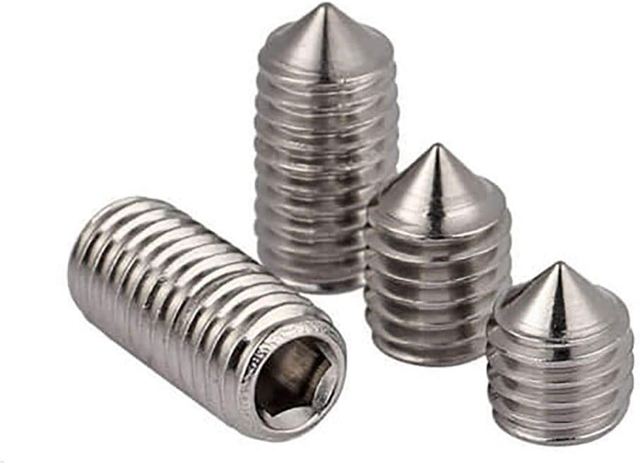 Wkooa Cone Point Set Screws Stainless Steel DIN914 - M12x16 Pack 50