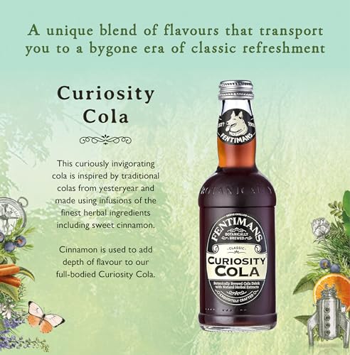 Fentimans Curiosity Cola - Botanically Brewed Cola - Exquisitely Crafted & Refreshing Soft Drinks - Gluten-Free and Vegan Friendly Soft Drinks - 12 x 275ml Bottles