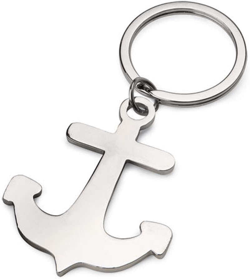 Ten KEYCHAIN BIG ANCHOR cod.EL7280 cm 9,4x3,5x1h by Varotto & Co, Steel, S