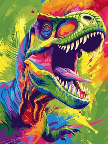 Kit broderie diamond complet point de croix cadeau loisir DIY dinosaures