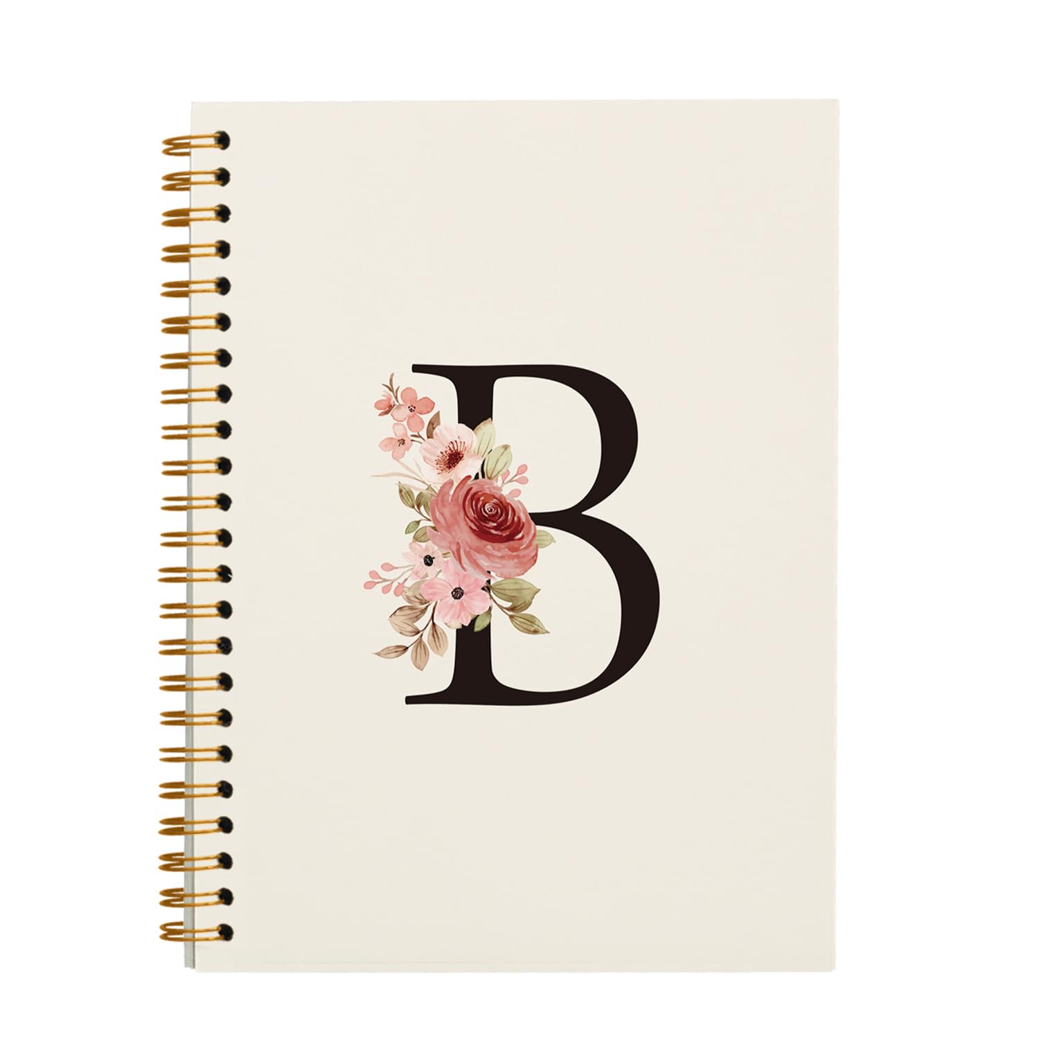 OXW Personalized Gifts Initial Letter B Notebook Journal, Cute Custom Notebook for School Girls, Monogrammed Gifts for Women, School Supplies for