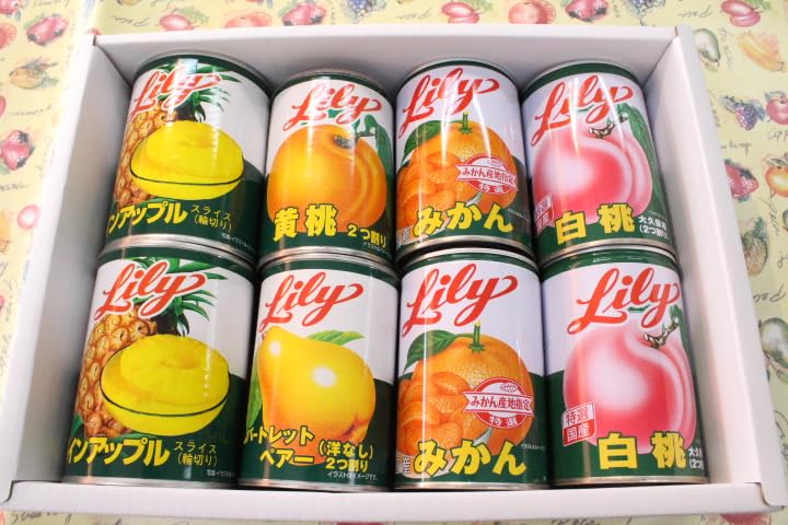 リリー　缶詰ラベルセット14種類各2枚28枚　5セット Amazon | リリー果物缶詰セット | ノーブランド品 | フルーツの