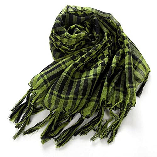 2EAGLE Accessoire Airsoft - Foulard/écharpe Militaire Shemagh Tactique Vert OD Keffiyeh - Couleur: Vert et Noir - matière: 100% Coton