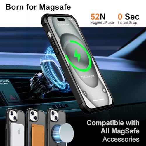 ZHOGTNEG 360°Magnetic Swivel Ring for iPhone 15 Case-Black by ZHOGTNEG - Used condition - Image 2