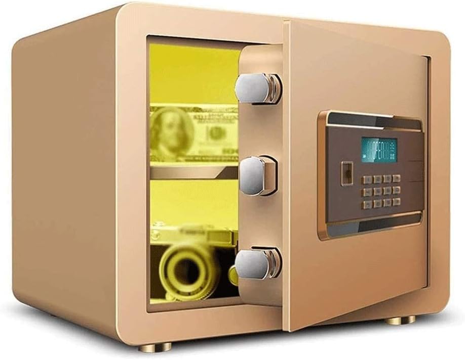 Electronic Digital Safe Deposit Box, Solid Steel Structure Hidden in the Lock Bolt, Wall Anchor Design for Home Office Hotel Business Jewelry Cash
