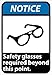 NMC NGA22PB, Sign"Notice - Safety Glasses ." (Pack of 50 pcs)