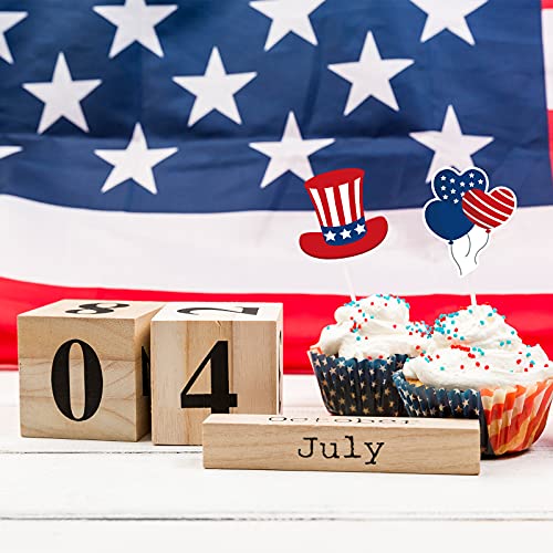 144PCS-Fourth4th-of-July-Cupcake-Toppers–Patriotic-Red-White-Blue-Cake-Picks-Party-Supplies-Decorations-Favors 144PCS Fourth4th of July Cupcake Toppers–Patriotic Red White Blue Cake Picks Party Supplies Decorations Favors