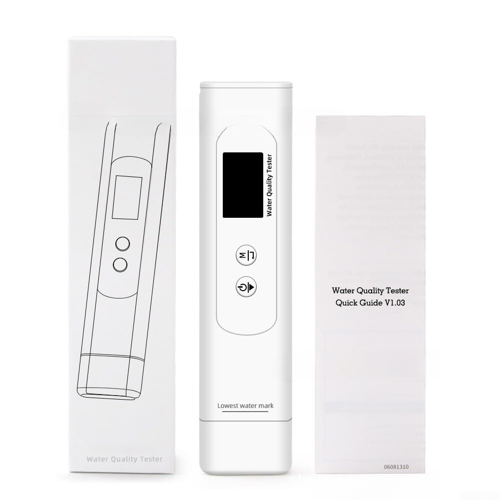 DAZZLEEX Penna per test di qualità dell'acqua 6 in 1 con misuratore di conducibilità per TOC/COD/UV275 e rilevamento della temperatura, materiale ABS per test dell'acqua potabile e varie risorse
