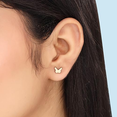 Image of Yellow Chimes Earrings for Women and Girls | Fashion Gold Stud & Hoop Set | Gold Plated Hoop & Studs Earring | Western Hoop Earrings Combo | Birthday Gift for Girls & Women Anniversary Gift for Wife