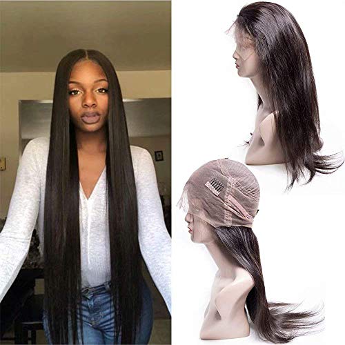 Maxine Brazilian Lace Front Wigs Water Wave Human Hair Pre-Plucked Natural Color Wet and Wavy Human Hair Wig 150% Density Pre-Plucked with Baby Hair 10 inch