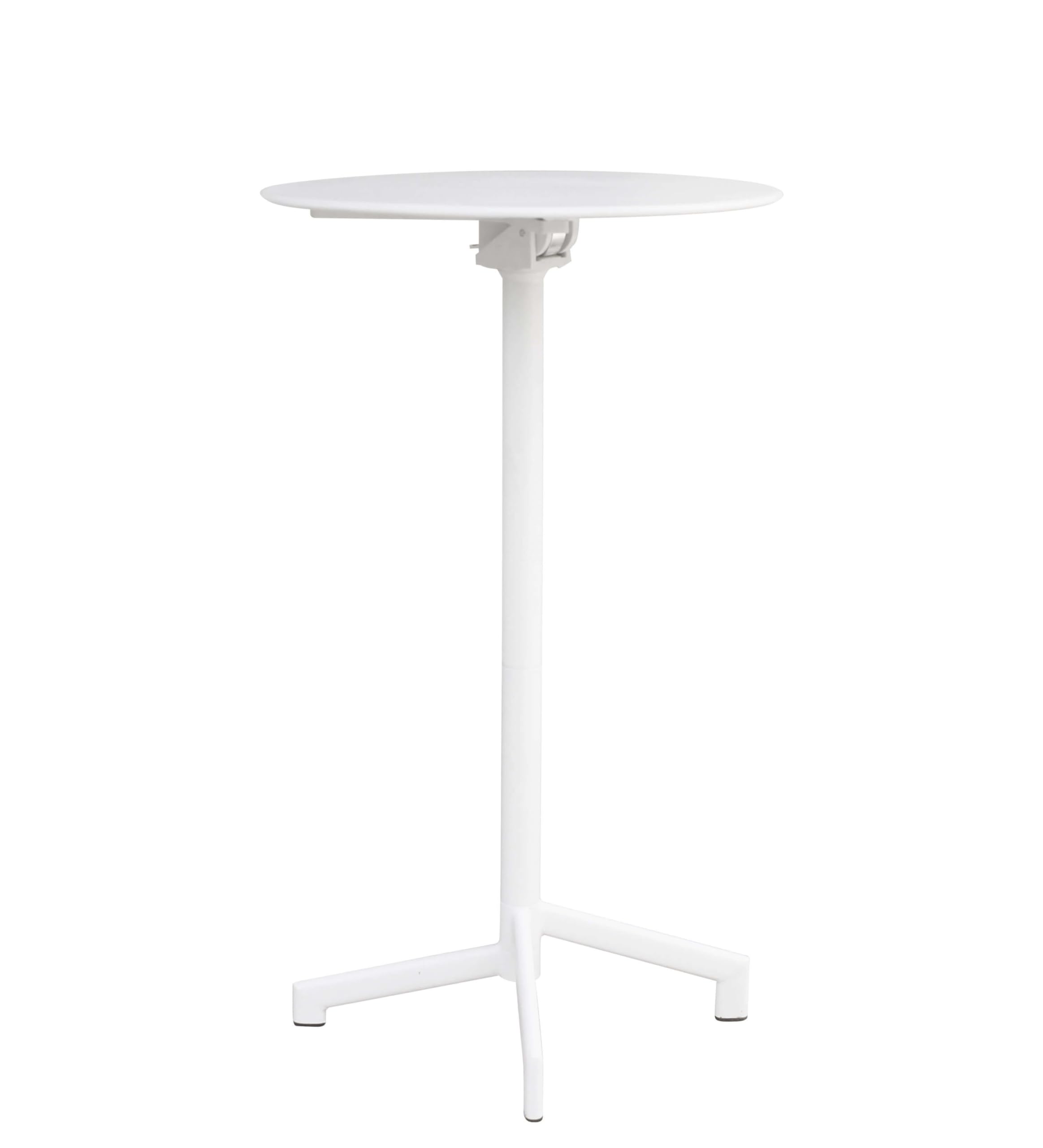 milani home - tavolo alto da bar per esterno, Opera, 60 x 102 cm, in acciaio, bianco