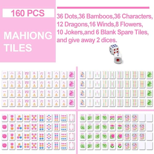 Soulchen 160 Pink Kaleidoscope Mahjong Set miniatura 3