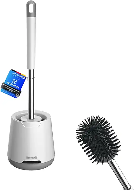 Brosse WC Silicone Antibactérienne - Nettoyage Rapide et Hygénique