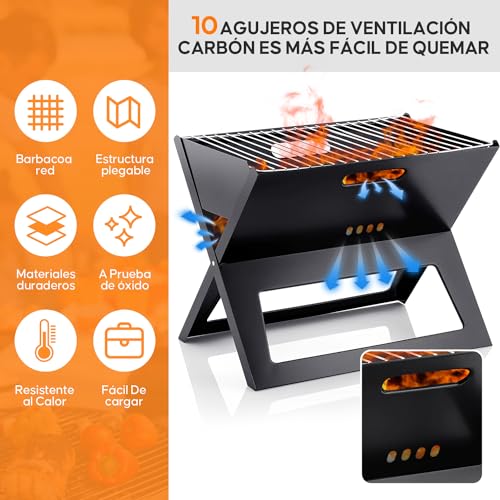 La Mejor comparativa de Parrillas de carbón portátiles que puedes comprar esta semana. 14