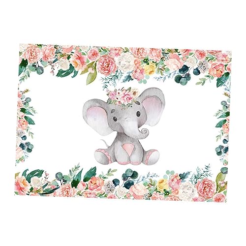 jojofuny cenário de elefante pano de fundo do bebê desenhos animados acessório para bebê natal nadal