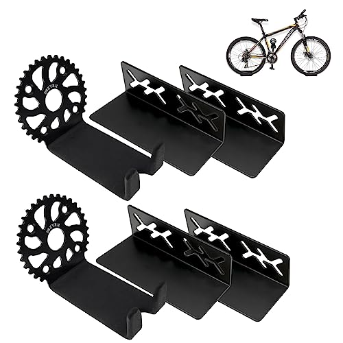 MZYRH Heavy Duty Bike Wall Mount, Stainless Steel, 2 Pack, Bicycle Storage Rack, Ideal for Road, Mountain or Hybrid Bikes