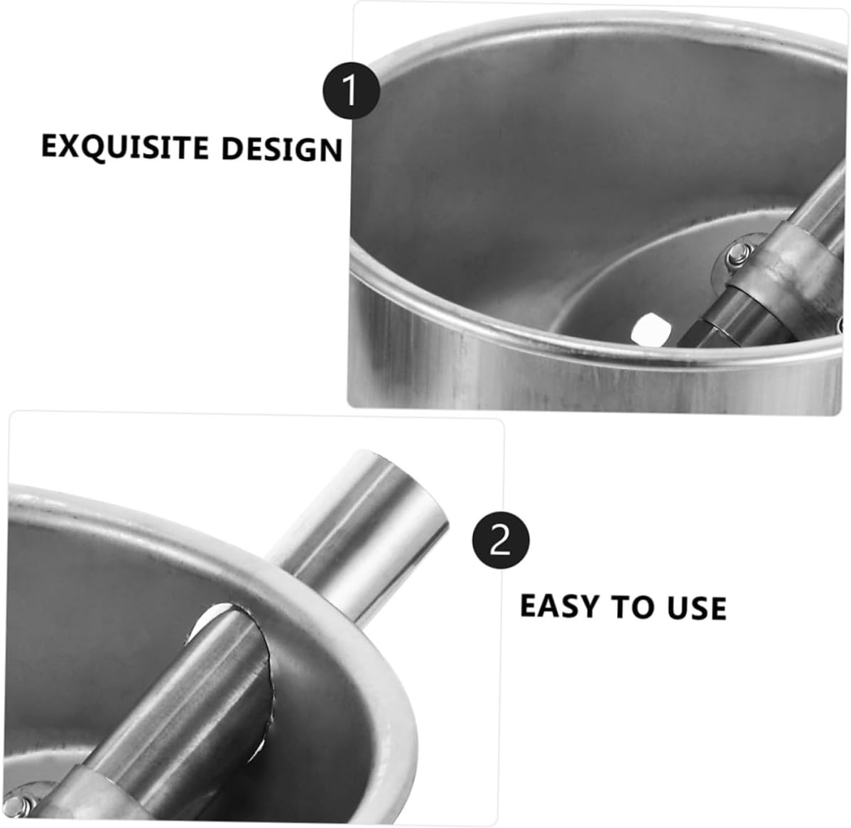 2pcs Stainless Steel Pig Water Feeder Automatic Waterer Livestock Water Bowl